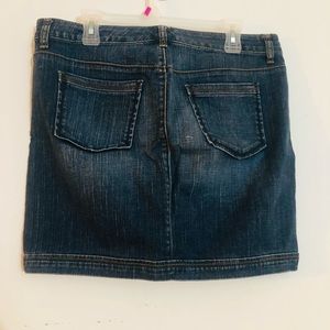Tommy Hilfiger, short blue jean skirt, size 10 in women,  used condition.